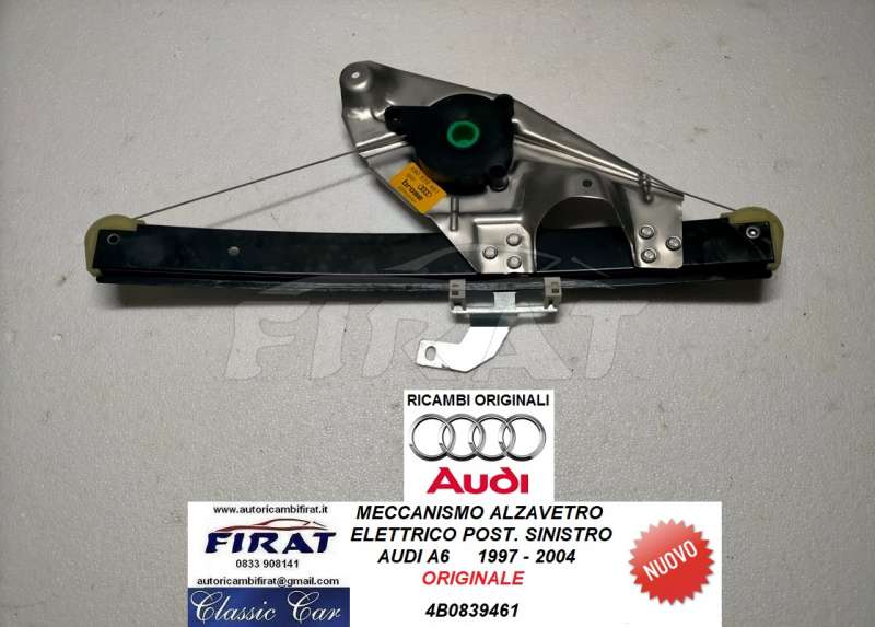 ALZAVETRO ELETTRICO AUDI A6 97 - 04 POST.SX MECCAN. (4B0839461)